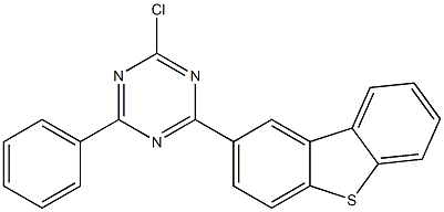 2-chloro-4-(dibenzo[b,d]thiophen-2-yl)-6-phenyl-1,3,5-triazine Struktur