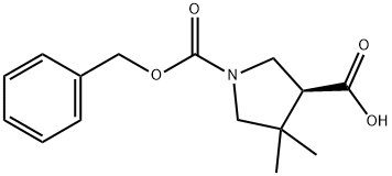 (S)-1-Cbz-4,4-Dimethyl-pyrrolidine-3-carboxylic acid Struktur