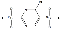 4-Bromo-2-(dimethylamono-13C, d3)pyrimidine Struktur