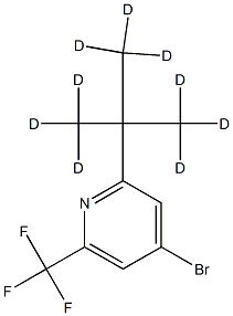 4-Bromo-2-(tert-butyl-d9)-6-trifluoromethylpyridine Struktur