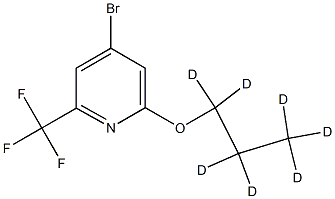 4-Bromo-2-trifluoromethyl-6-(n-propoxy-d7)-pyridine Struktur