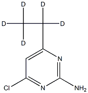 4-Chloro-2-amino-6-(ethyl-d5)-pyrimidine Struktur