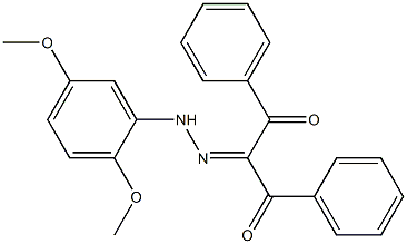 2-[(2,5-dimethoxyphenyl)hydrazono]-1,3-diphenyl-1,3-propanedione Struktur