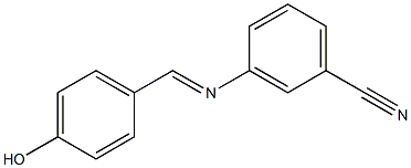 3-[(4-hydroxybenzylidene)amino]benzonitrile Struktur