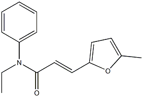 N-ethyl-3-(5-methyl-2-furyl)-N-phenylacrylamide Struktur