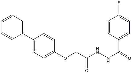 N'-[(4-biphenylyloxy)acetyl]-4-fluorobenzohydrazide Struktur