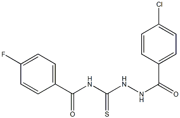 N-{[2-(4-chlorobenzoyl)hydrazino]carbonothioyl}-4-fluorobenzamide Struktur