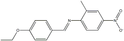 N-(4-ethoxybenzylidene)-2-methyl-4-nitroaniline Struktur