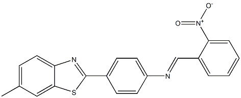 4-(6-methyl-1,3-benzothiazol-2-yl)-N-(2-nitrobenzylidene)aniline Struktur