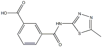 3-((5-methyl-1,3,4-thiadiazol-2-yl)carbamoyl)benzoic acid Struktur