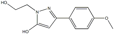 1-(2-hydroxyethyl)-3-(4-methoxyphenyl)-1H-pyrazol-5-ol Struktur