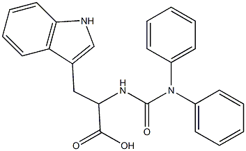 2-(3,3-diphenylureido)-3-(1H-indol-3-yl)propanoic acid Struktur