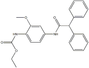 ethyl (4-(2,2-diphenylacetamido)-2-methoxyphenyl)carbamate Struktur