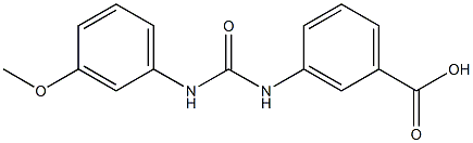 3-(3-(3-methoxyphenyl)ureido)benzoic acid Struktur