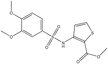 methyl 3-(3,4-dimethoxyphenylsulfonamido)thiophene-2-carboxylate Struktur