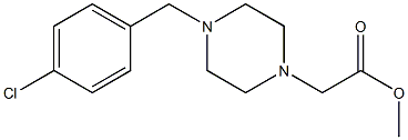 methyl 2-(4-(4-chlorobenzyl)piperazin-1-yl)acetate Struktur