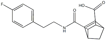 3-((4-fluorophenethyl)carbamoyl)bicyclo[2.2.1]hept-5-ene-2-carboxylic acid Struktur