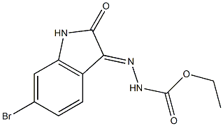 ethyl 2-(6-bromo-2-oxoindolin-3-ylidene)hydrazinecarboxylate Struktur