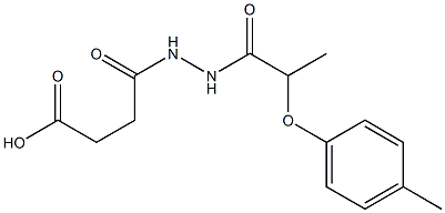 4-oxo-4-(2-(2-(p-tolyloxy)propanoyl)hydrazinyl)butanoic acid Struktur