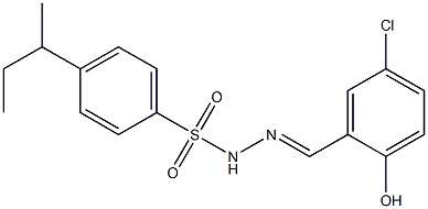 (E)-4-(sec-butyl)-N'-(5-chloro-2-hydroxybenzylidene)benzenesulfonohydrazide Struktur