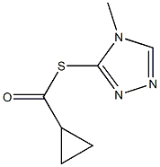 S-(4-methyl-4H-1,2,4-triazol-3-yl) cyclopropanecarbothioate Struktur