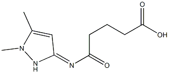 5-((1,5-dimethyl-1H-pyrazol-3(2H)-ylidene)amino)-5-oxopentanoic acid Struktur