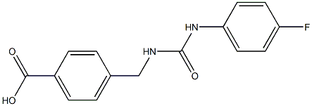 4-((3-(4-fluorophenyl)ureido)methyl)benzoic acid Struktur