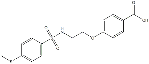 4-(2-(4-(methylthio)phenylsulfonamido)ethoxy)benzoic acid Struktur