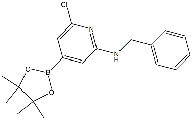 N-benzyl-6-chloro-4-(4,4,5,5-tetramethyl-1,3,2-dioxaborolan-2-yl)pyridin-2-amine Struktur