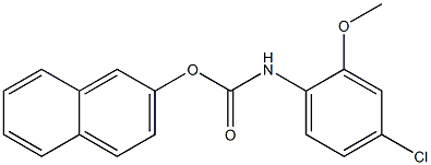 2-NAPHTHYL N-(4-CHLORO-2-METHOXYPHENYL)CARBAMATE Struktur