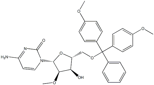 5'-O-(4,4'-Dimethoxytrityl)-2'-O-methyl-cytidine Struktur