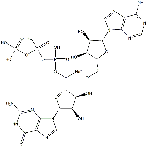 Guanosine-5'-Triphosphate-5'-Adenosine, sodium salt Struktur