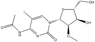 N4-Acetyl-5-iodo-2'-O-methyl-cytidine Struktur