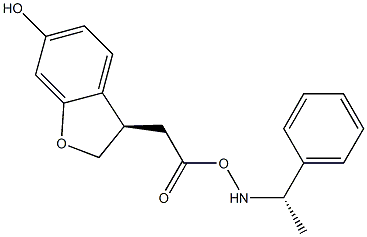 (S)-1-phenylethanamine (R)-2-(6-hydroxy-2,3-dihydrobenzofuran-3-yl)acetate Struktur