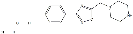 1-{[3-(4-methylphenyl)-1,2,4-oxadiazol-5-yl]methyl}piperazine dihydrochloride Struktur