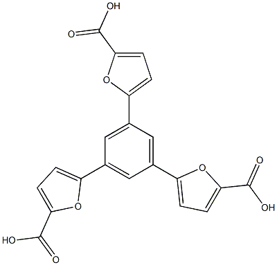 5,5',5''-(benzene-1,3,5-triyl)trifuran-2-carboxylic acid Struktur