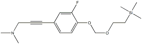 3-(3-fluoro-4-((2-(trimethylsilyl)ethoxy)methoxy)phenyl)-N,N-dimethylprop-2-yn-1-amine Struktur