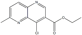 4-Chloro-6-methyl-[1,5]naphthyridine-3-carboxylic acid ethyl ester Struktur