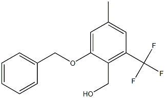 (2-(benzyloxy)-4-methyl-6-(trifluoromethyl)phenyl)methanol Struktur