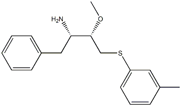 (2S,3S)-3-methoxy-1-phenyl-4-(m-tolylthio)butan-2-amine Struktur