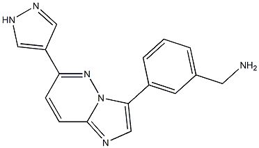 (3-(6-(1H-pyrazol-4-yl)imidazo[1,2-b]pyridazin-3-yl)phenyl)methanamine Struktur