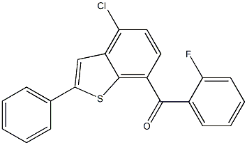 (4-chloro-2-phenylbenzo[b]thiophen-7-yl)(2-fluorophenyl)methanone Struktur