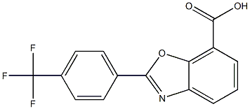 2-(4-(trifluoromethyl)phenyl)benzo[d]oxazole-7-carboxylic acid Struktur