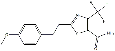 2-(4-methoxyphenethyl)-4-(trifluoromethyl)thiazole-5-carboxamide Struktur