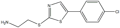 2-(5-(4-chlorophenyl)thiazol-2-ylthio)ethanamine Struktur