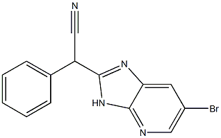 2-(6-bromo-3H-imidazo[4,5-b]pyridin-2-yl)-2-phenylacetonitrile Struktur