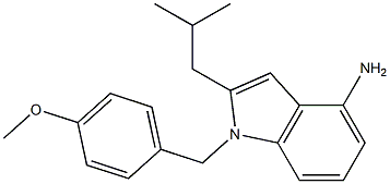 2-isobutyl-1-(4-methoxybenzyl)-1H-indol-4-amine Struktur