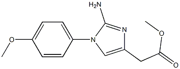 methyl 2-(2-amino-1-(4-methoxyphenyl)-1H-imidazol-4-yl)acetate Struktur