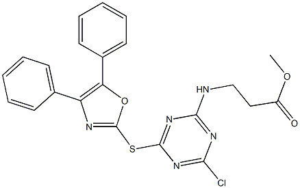 methyl 3-(4-chloro-6-(4,5-diphenyloxazol-2-ylthio)-1,3,5-triazin-2-ylamino)propanoate