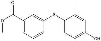 methyl 3-(4-hydroxy-2-methylphenylthio)benzoate Struktur